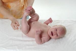 Baby Fights Diaper Change