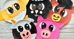 paper plate craft farm animals 1200