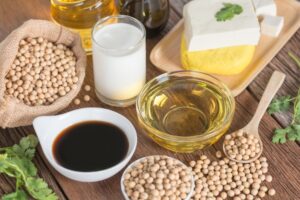 various soy products with soy sauce tofu oil soy bean soy milk 42687 26