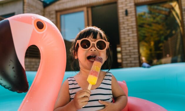 cute asian toddler cooling