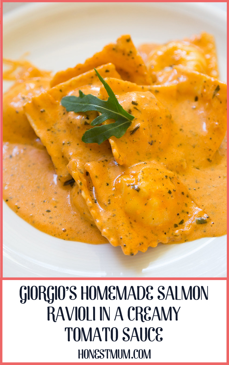 Giorgios Homemade Salmon Ravioli in a Creamy Tomato Sauce.jpg