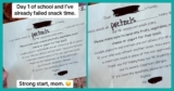 Mom Receives A Note From Her Kid’s School For Her Snack Choice