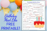 Free Printable Birthday Mad Libs (Hilarious Party Fun For Kids!)