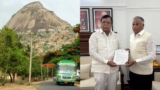 ಐತಿಹಾಸಿಕ ಮಧುಗಿರಿ ಏಕಶಿಲಾ ಬೆಟ್ಟಕ್ಕೆ ರೋಪ್ ವೇ: ಶಾಸಕ ರಾಜಣ್ಣ ಮನವಿಗೆ ಕೇಂದ್ರ ಸಚಿವ ವಿ.ಸೋಮಣ್ಣ ಭರವಸೆ | Madhugiri Hill Ropeway Proposed MLA KN Rajanna Seeks Approval from Union Minister V Somanna
