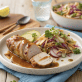 Maple-Glazed Pork Tenderloin with Apple Slaw