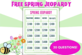Free Spring Jeopardy Game That’s Buzzing With Fun!
