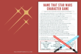 Name That Star Wars Character Free Printable Game