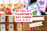 20 FREE Valentine’s Day Cards For Kids (Printables & Easy Homemade Ideas)